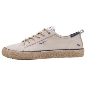 Pepe Jeans Heren Port Basic Sneaker, bruin (lichtbeige), 7 UK, Bruin Licht Beige, 7 UK