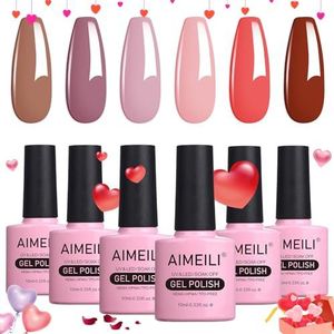 AIMEILI UV Gellak Set - Nagellak Kleur Soak Off Polish - 6 X 10 ml - Gift Kit 30