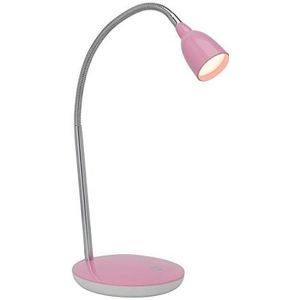 BRILLIANT lamp Anthony LED tafellamp ijzer/roze | 1x 2,4W LED geïntegreerd, (200lm, 3000K) | Schaal A ++ tot E | Met drukschakelaar op de voet
