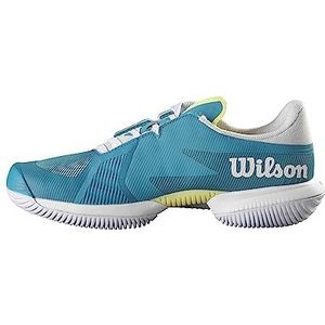 Wilson Kaos Swift 1.5 tennisschoenen voor dames, Algiers Blue White Sunny Lime, 38 1/3 EU