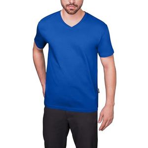 HRM Heren Luxe V-Hals T-shirt, Koningsblauw, Maat S I Premium Heren T-shirt Gemaakt van 100% Biologisch Katoen I Basic T-shirt Wasbaar tot 60°C I Hoogwaardige & Duurzame Herenkleding
