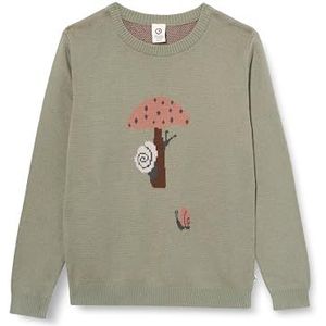 Müsli by Green Cotton Botany Knit Pullover Sweater voor meisjes, Poetry Green, 110