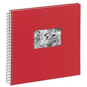 Pagna 13938-03 passe-partout spiraalalbum, 310 x 320 mm, 40 pagina's, linnen omslag met passe-partout, wit fotokarton, rood