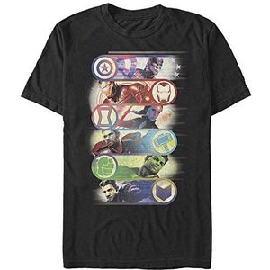 Marvel Avengers: Endgame - Avengers Group Badge Unisex Crew neck T-Shirt Black S
