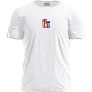 Bona Basics, Digitaal bedrukt, basic T-shirt voor heren,%100 katoen, wit, casual, herentops, maat: XL, Wit, XL