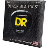 DR BKB45 bassnaren, Black Beauties - Extra-Life, zwart gecoat