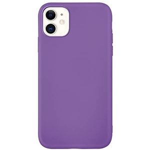 Hemjad iPhone 11 hoesje, valbescherming, antislip, zacht mat TPU-plastic, ultradun telefoonhoesje (paars)