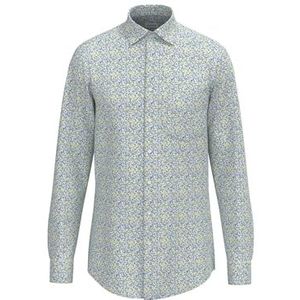 Seidensticker - Zakelijk Overhemd - Geel - Regular Fit - Lange Mouwen - 100% Katoen