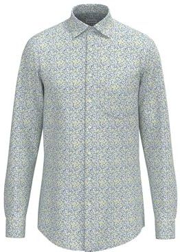 Seidensticker - Zakelijk Overhemd - Geel - Regular Fit - Lange Mouwen - 100% Katoen