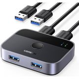 UGREEN - USB 3.0 Sharing Switch - Converter - Zwart - Inclusief 2 Datakabels