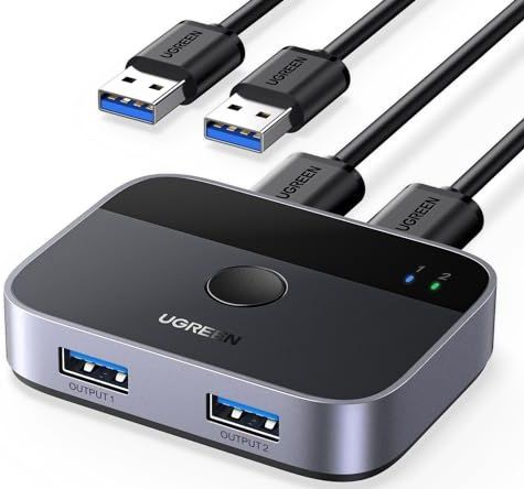 UGREEN - USB 3.0 Sharing Switch - Converter - Zwart - Inclusief 2 Datakabels