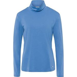 BRAX Dames Style Camilla Fluid Basic Eenvoudige Coltrui Shirt Sweatshirt, blauw (ice blue), 46