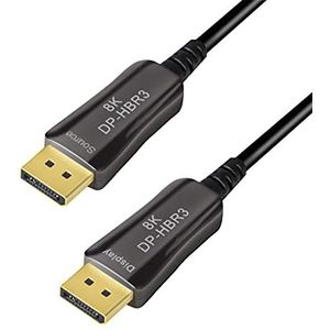 LogiLink CDF0100 DisplayPort AOC (Active Optical Cable), 8K/60Hz, zwart, 15m