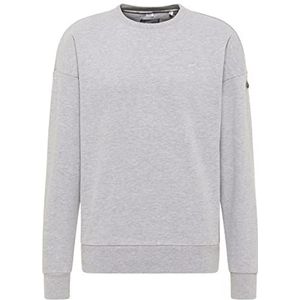 DreiMaster Vintage heren sweatshirt met ronde hals 37722049-DR050, grijs melange, S, grijs melange, S