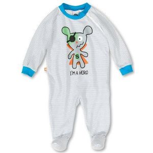 Sanetta Baby - jongens babykleding/pyjama/eendelig, gestreepte slaapoverall lang gestreept 220709