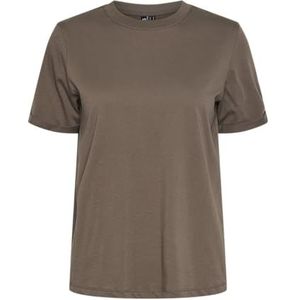 Pcria Ss Fold Up Solid Tee Noos Bc, Morel, XL