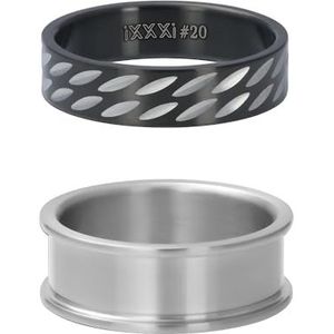 iXXXi Men Samengestelde ring Surfboard Zilver Mat | 21mm