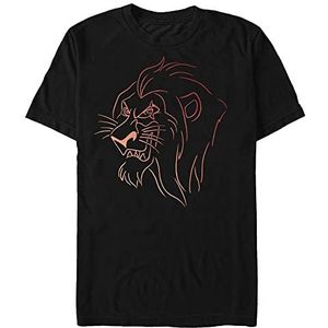 Disney T-shirt voor heren met slechtwichte-Scar Line, zwart, XXL