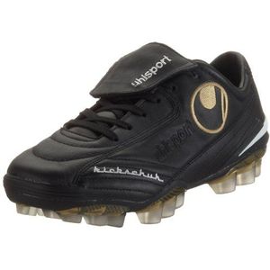 Uhlsport Kickschoen Legende HXG 100812701, unisex - volwassenen sportschoenen - voetbal, Zwart Zwart Goud 01, 43 EU