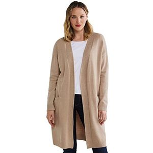 Street One Longcardigan voor dames A253554, Buff Sand Melange, 36