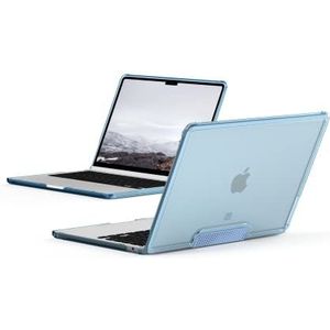 URBAN ARMOR GEAR UAG [U] Lucent Case voor Apple MacBook Air 13"" (M2-2022) Hoes [Airsoft hoeken, klikbevestiging, valbestendig volgens Amerikaanse militaire standaard] Cerulean (transparant)