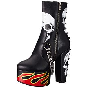 LAMODA - Rage Platform enkellaarzen, EU 38, Black Flame, 38 EU