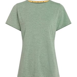 Mckinley Dames Hunu T-shirt, 914 Melange/Green Sm, 40