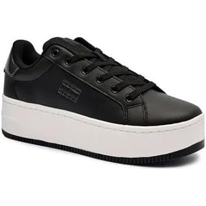 Tommy Jeans - Tjw Flatform Pearlized - Sneaker - Zwart