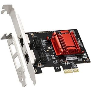Dual-Port PCIe Gigabit Ethernet-netwerkkaart - Intel 82575 & 82576, 2x RJ45-poorten, 1000M PCI Express-adapter, PXE en low-profile ondersteuning - compatibel met Windows/Windows