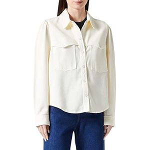 BOSS Dames Blouse Flat, Open White, 34, Open wit., 34