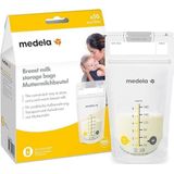 Medela Set of 180 ml Breast Milk Storage Bags - Pack of 50 BPA-free breast milk collection pouches with double zip, quick freeze and thaw