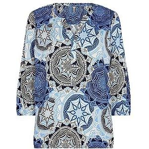 SOYACONCEPT Women's SC-Felicity AOP 418 damesblouse, blauw, small, blauw, S