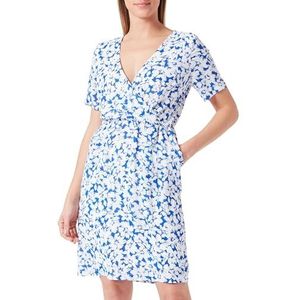 paino Damesjurk met bloemenpatroon, blauw-wit, S