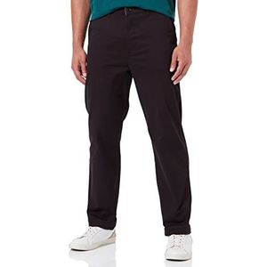 WHITELISTED Heren Relaxed Chino Broek, Zwart, W31 / L32