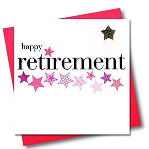Claire Giles harten en sterren gelukkig pensioen kaart - roze