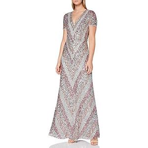 Maya Deluxe Maya Maya Multi Streep Volledig Verfraaid Maxi Jurk Bruidsmeisje, Meerkleurig, 34