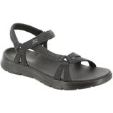 Skechers Dames GO Walk Flex Sandaal Sublime, Zwart textiel, 35 EU