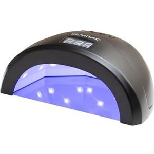 Semilac - All Black - Lampe LED UV - 24 W/48 W - Met Dubbele LED en Minuterie