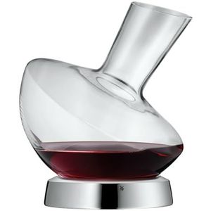 WMF Jette Wijnkaraf met roestvrijstalen sokkel 0,75 l, glas, decanteerfles voor rode wijn, wijnbeluchter, onderhoudsvriendelijk, mooi vormgegeven, edel, hoogwaardig,