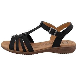 Romika Dames 74R0212005 sandalen, zwart, 42 EU, zwart, 42