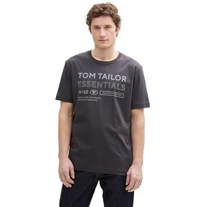 TOM TAILOR T-shirt voor heren, 10899 - Tarmac Grey, XXL