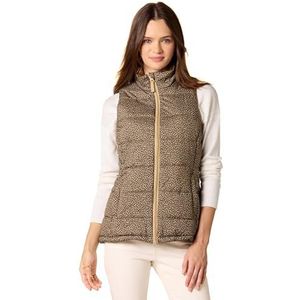 Amazon Essentials Dames middelzware puffer gilet, olijf cheetah, XS