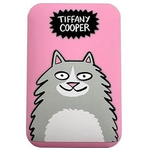 WONDEE Tiffany Cooper Draagbare oplader, externe accu, 10.000 mAh, grappige kat met 3 oplaadpoorten [2USB en 1 USB C] – powerbank compatibel met alle smartphones, iPhone, tablets, iPad en meer