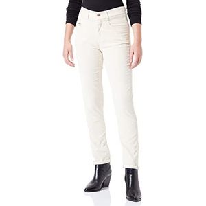 BOSS Dames Fran STR MR C 1.0 Regular-fit jeans in katoen-mix fluweel, Kleur: wit, 52