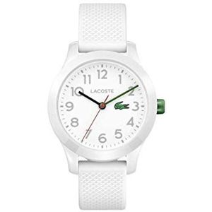 Lacoste Jongens horloges analoog kwarts siliconen 32012649, wit, Eén maat, Armband