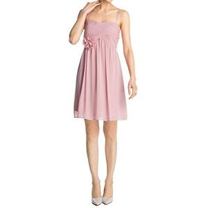 Esprit Collection Dames bustier jurk met bloemendecoratie, mini, effen, roze (Peach Blossom 637), 32 NL