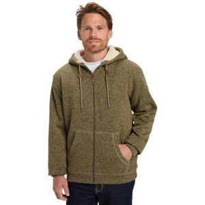 Quiksilver - Keller - Sweatshirt - Groen - Sherpa Hoodie Met Volledige Rits