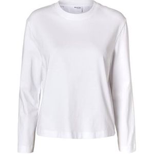 SELECTED FEMME Ls Boxy Tee Noos Damesshirt met lange mouwen, wit (bright white), XL