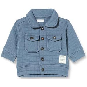 Noppies Bladenboro Cardigan voor jongens, jongens, lange mouwen, gebreid vest, Blue Mirage - N184, 56 cm