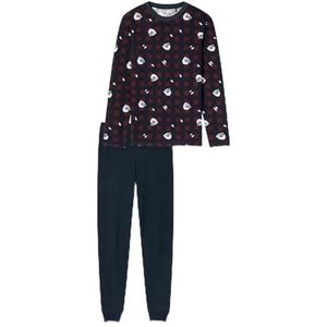 Schiesser Schlafanzug Lang pyjamaset voor jongens, Bordeaux, 16 jaar